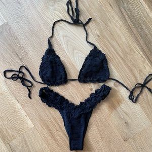 Black Crochet Bikini